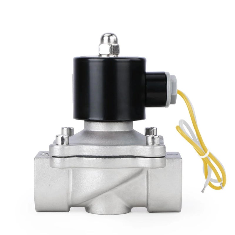 U.S. Solid 1 inch Stainless Steel Electric Solenoid Valve 110VAC Normally Closed Air Water - Image 4